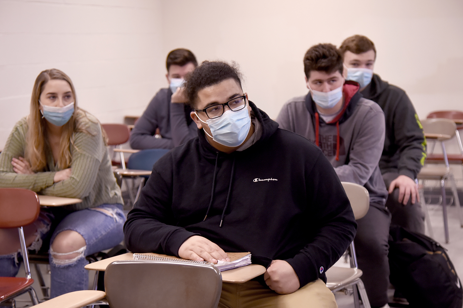 A classroom of students in the criminal justice program