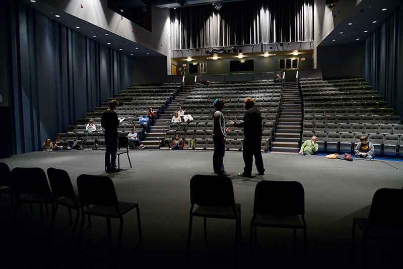 Theater students on stage