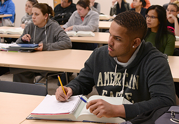 Image of student in class