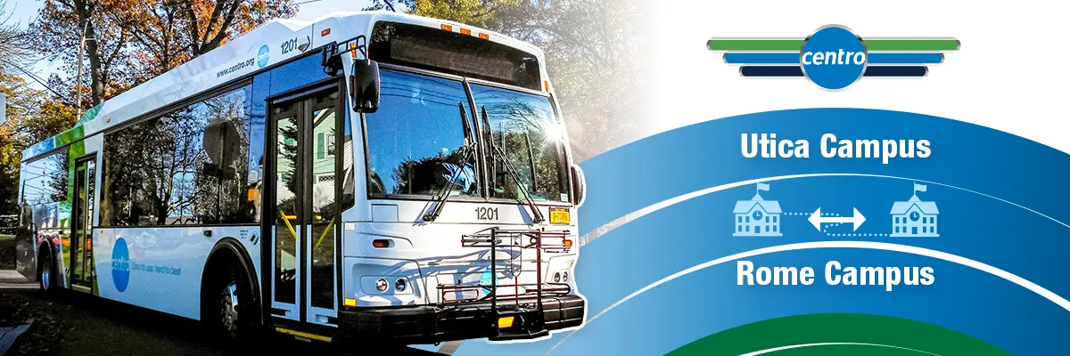 Centro Bus Between Utica and Rome Campus