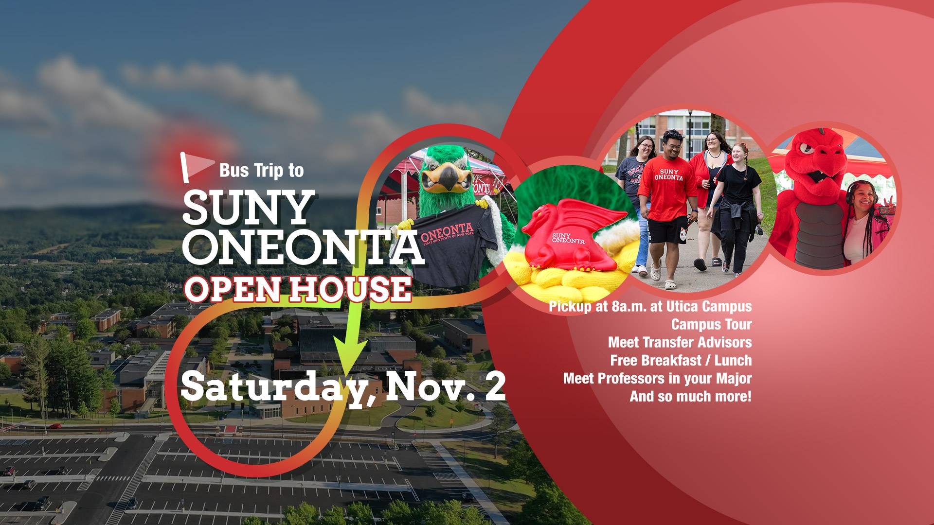 Road Trip to SUNY Oneonta's Open House on Saturday, November 2