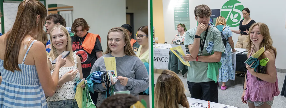 New Residence Hall Students nand Parents at the Connection Fair