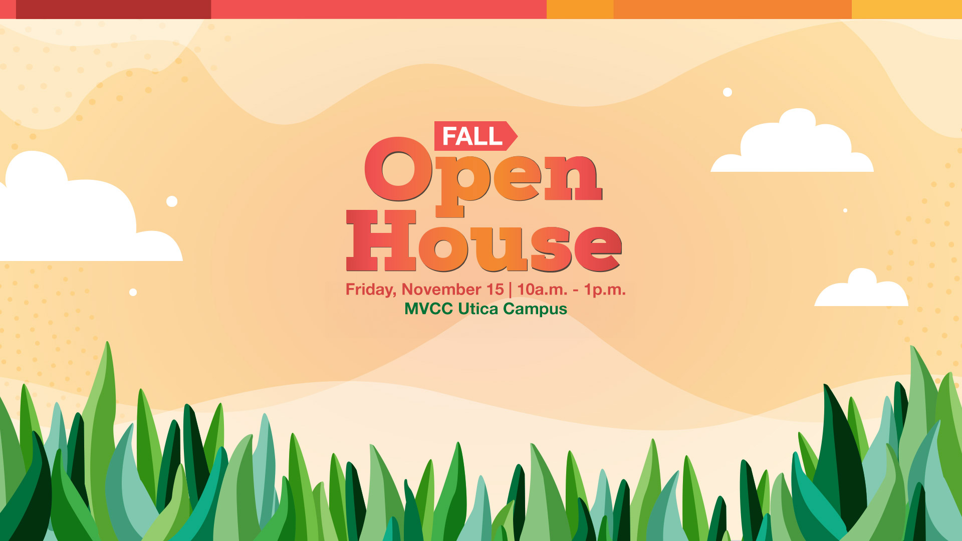 Fall Open House is Friday, November 15, 10 a.m. at Jorgensen Athletic and Event Center, MVCC Utica Campus