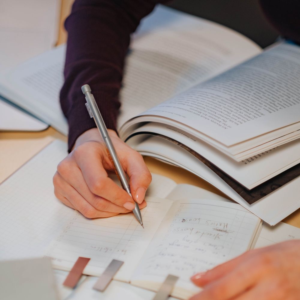 student studying