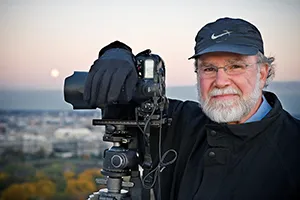 National Geographic Photographer Steve Uzzell with a camera